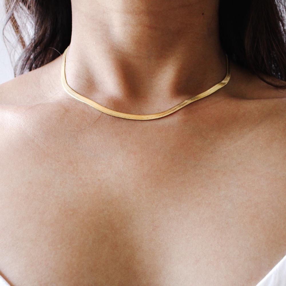 STORE CLOSING SALE! 14k Gold Plated Snake Chain Necklace